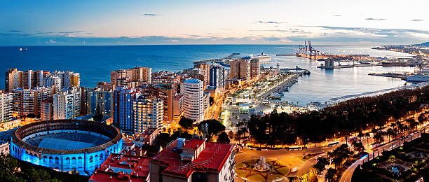 istock View over Malaga at night Andalusia Spain 509679838