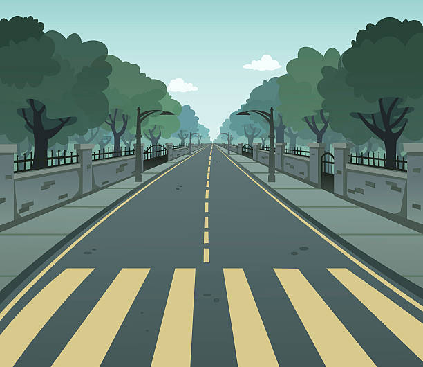 fußgänger lane - scenics highway road backgrounds stock-grafiken, -clipart, -cartoons und -symbole