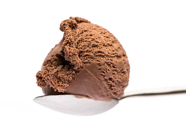 istock scoop of chocolate ice cream on a spoon 509681362