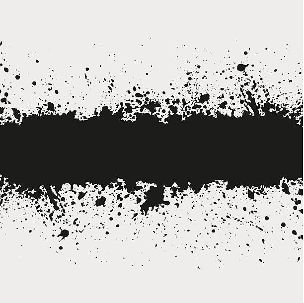 Gunge ink splattered background element Gunge ink splattered background element with a space for your text black and white backgrounds stock illustrations