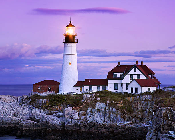 Portland Head luz - fotografia de stock