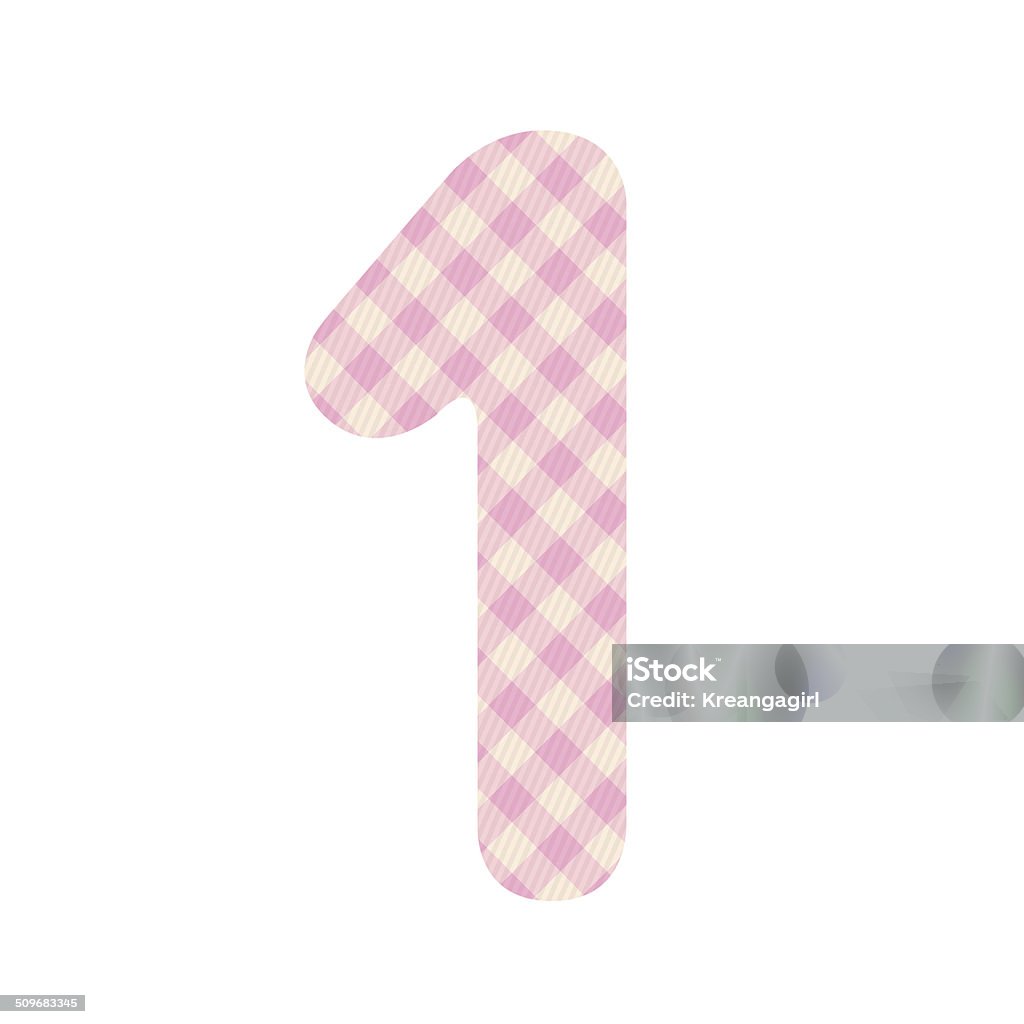 Pink One Design Pink Squares Pattern Number One Stock Illustration - Download Image Now ...
