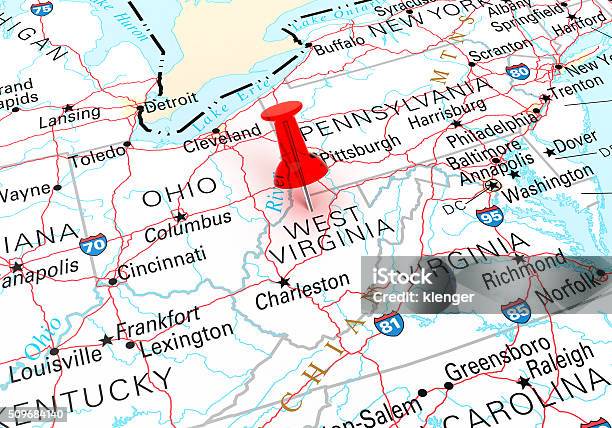 West Virginia Map Stock Photo - Download Image Now - West Virginia - US State, Map, Business Finance and Industry