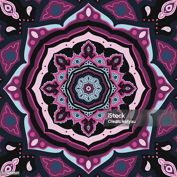 Mandala Indian Decorative Pattern Stock Illustration - Download Image Now - Arabic Style, Asian Culture, Backgrounds