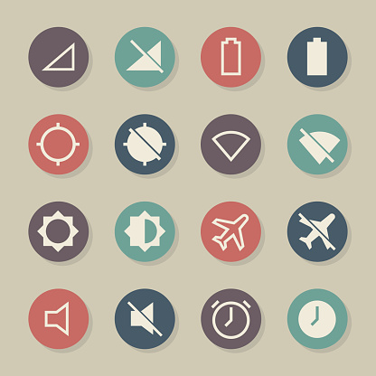 Devices Icons Color Circle Series Vector EPS File.