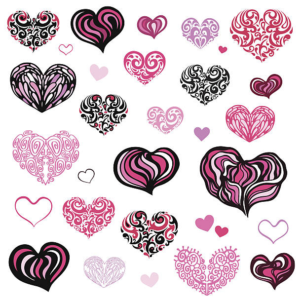 illustrations, cliparts, dessins animés et icônes de amour.  cœur illustration isolé. - vector love pink dirty