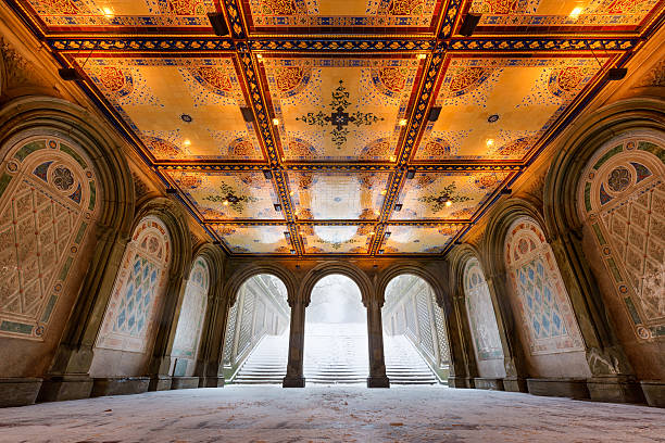 istock Central Park Bethesda Terrace Arcade with Illuminated Tile Ceiling, NYC 509688876