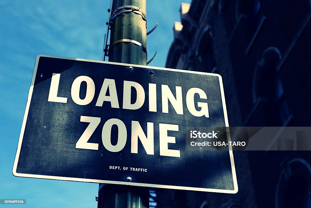 Active Loader Zone Loading Zone Sign Stock Photo - Download Image Now - Business Finance ...