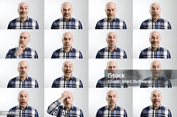 Different Emotions Or Facial Expressions Of The Same Man Stock Photo -  Download Image Now - iStock