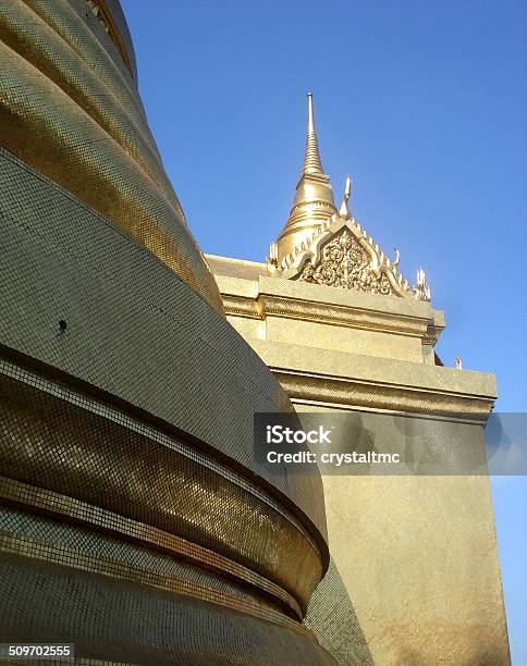 Golden Pagoda At Wat Phra Kaew Bangkok Stock Photo - Download Image Now - Ancient, Architectural Feature, Architecture