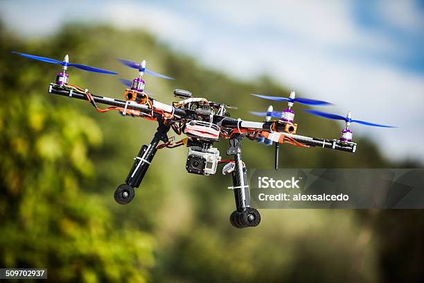 Drone Stock Photo - Download Image Now - Blue, Business Finance and Industry, Camera - Photographic Equipment