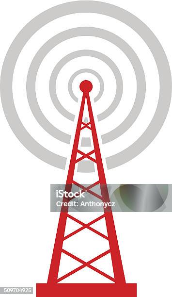 Transmitter Icon Stock Illustration - Download Image Now - Communication, Communications Tower, Antenna - Aerial