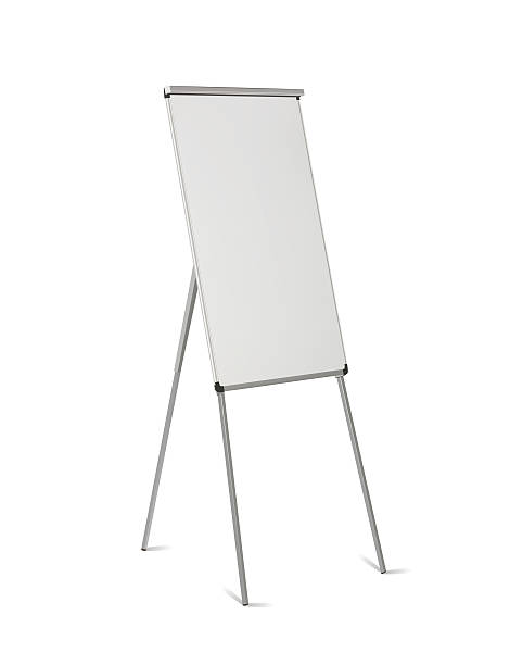 Whiteboard standing vector art illustration