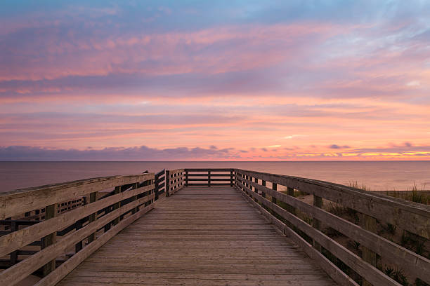 istock Boardwalk on beach at the crack of dawn 509706485