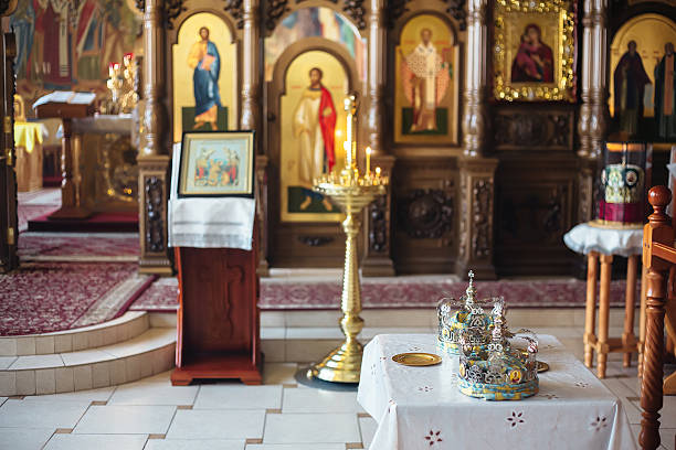 istock Wedding ceremony, russian church 509710642