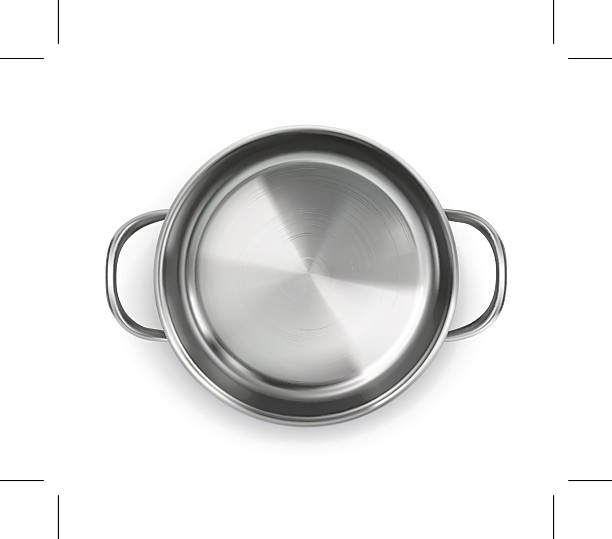 Pan, top view object Pan, top view vector object, isolated on white background cooking pan overhead stock illustrations