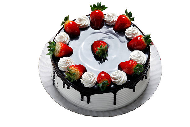 istock Strawberry birthday cake with whipped cream 509711522