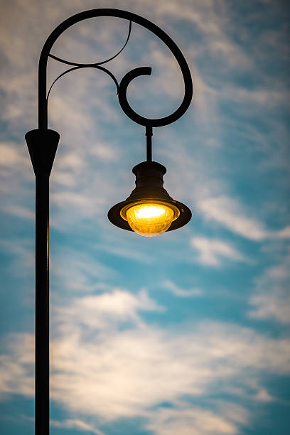 istock Street light at sunset in Budapest, Europe. 509711574