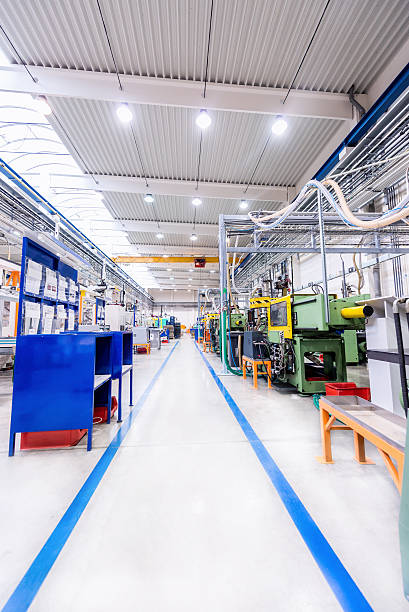 istock Manufacturing aisle in large factory 509713398