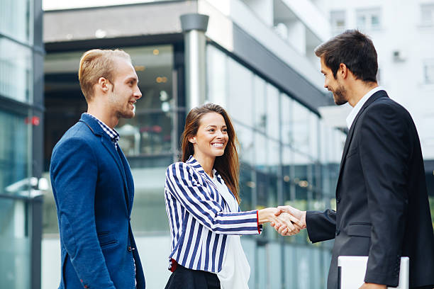 istock Business people handshake outdoor 509713796