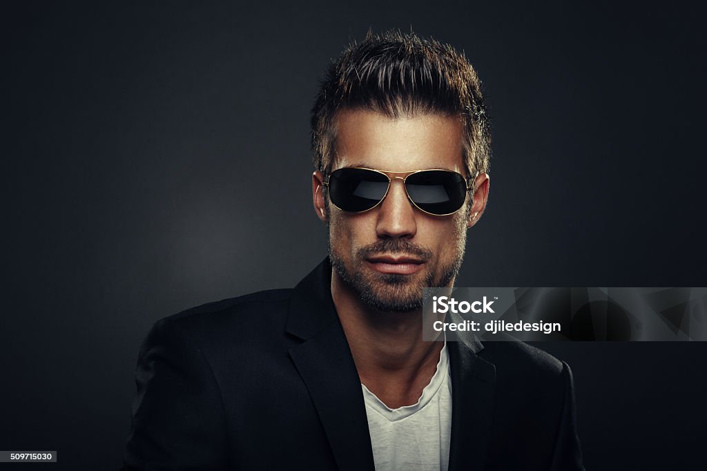 Portrait of men with sunglasses Men Stock Photo