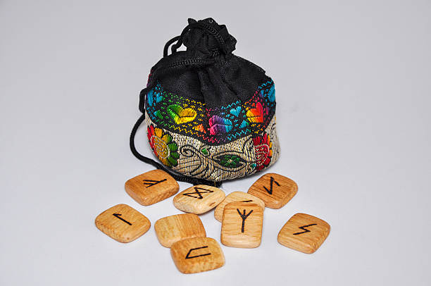 istock Wooden runes on a white background 509715318
