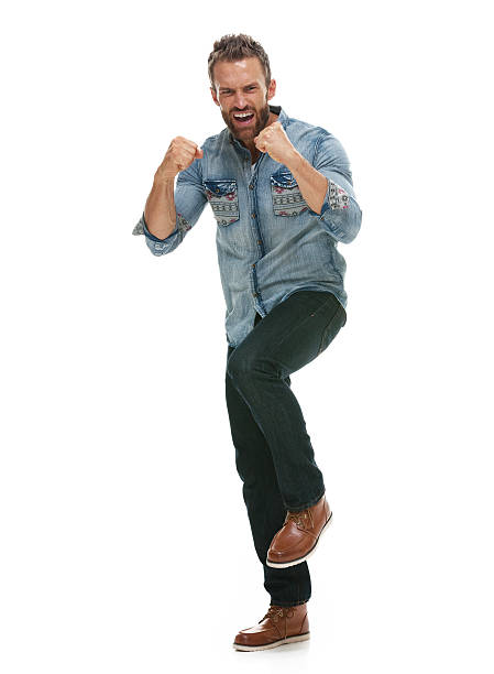 istock Excited casual man cheering 509716138