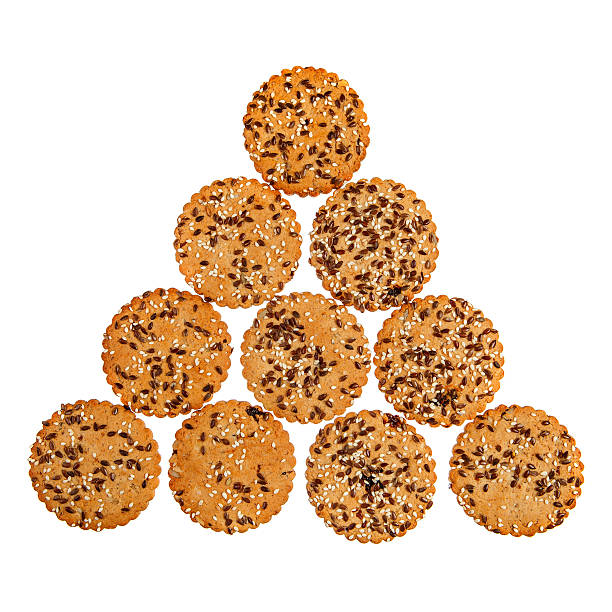 istock Triangle of round cookies isolated 509716156