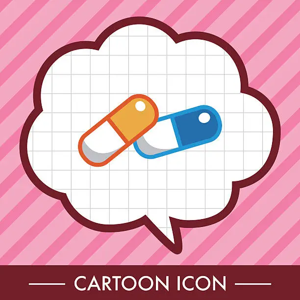 Vector illustration of pills theme elements