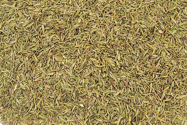 Dry thyme spice for food close up background Dry thyme spice for food close up background. rosemary dry spice herbal medicine stock pictures, royalty-free photos & images