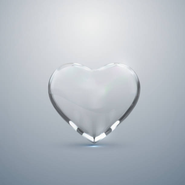 Glass Transparent Heart Stock Illustration - Download Image Now - Heart  Shape, Glass - Material, Three Dimensional - iStock