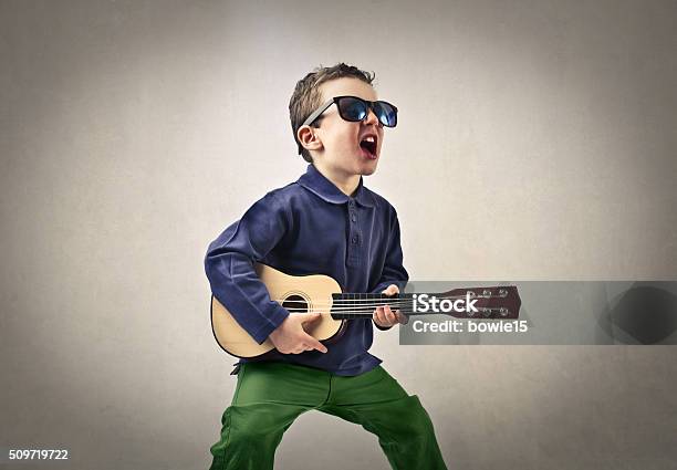 The Little Star Stock Photo - Download Image Now - Child, Boys, Guitar