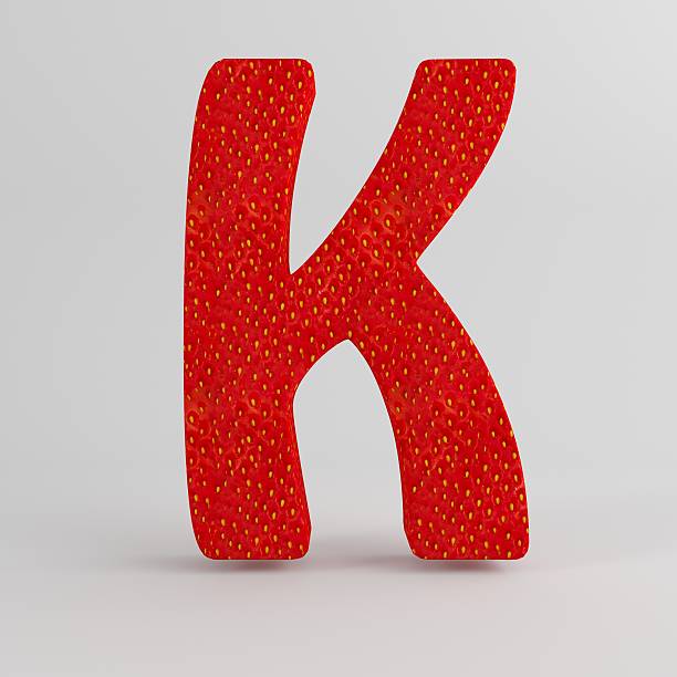istock Realistic Strawberry Letter K 509720288
