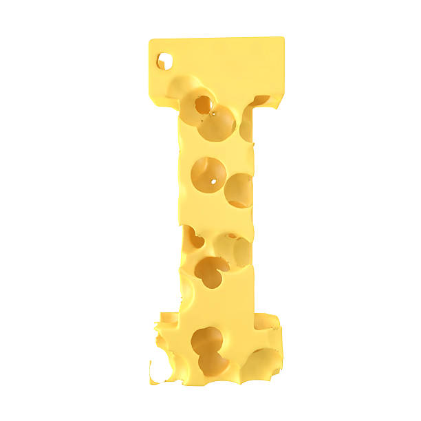 Cheese Letter I Stock Photo - Download Image Now - Abstract