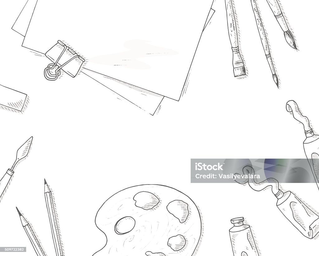 Art Tools Background Stock Illustration - Download Image Now ...