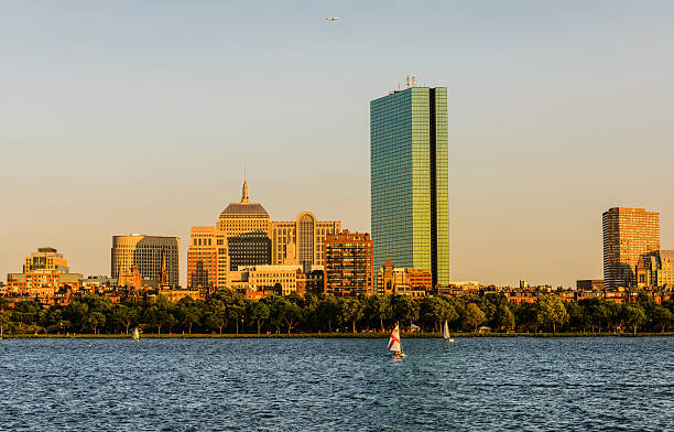 istock Hancock Building and urban skyscrapers over Charles River 509723207