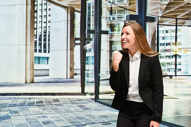 istock Businesswoman cheering 509723378