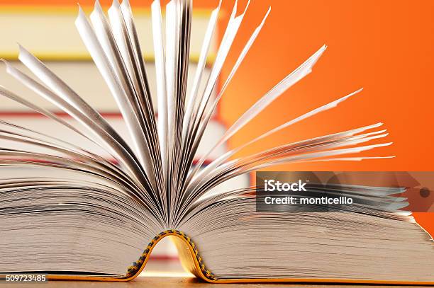 Composition With Books On The Table Stock Photo - Download Image Now - Book, Open, Book Cover