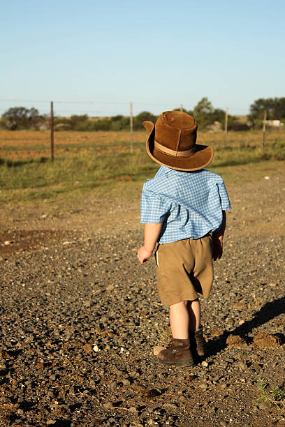 Toddler Farmer Little boy wandering on a Free State farm, South Africa ostrich farm stock pictures, royalty-free photos & images