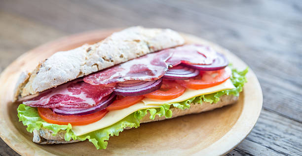 istock Sandwich with ham, cheese and fresh vegetables 509724566