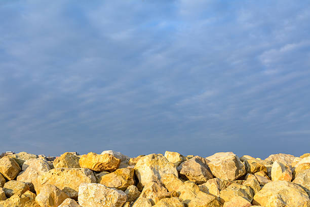 istock Rocks over blue clear sky. Backgroung with clear blue sky 509724932
