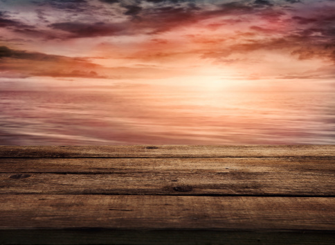 Sunset Background Stock Photo - Download Image Now - Table, Backgrounds,  Empty - iStock
