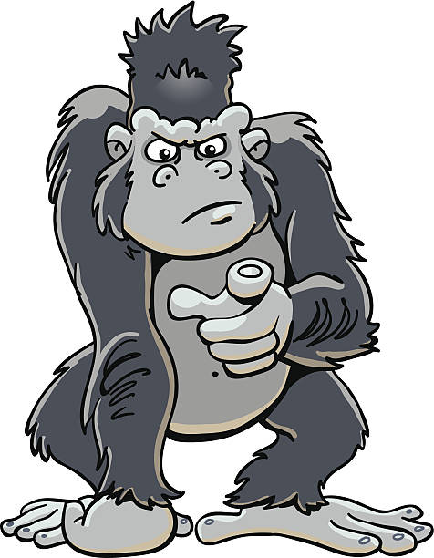 Cartoon Gorilla This muscular gorilla wants YOU to use him on your next project! huge silverback gorilla stock illustrations