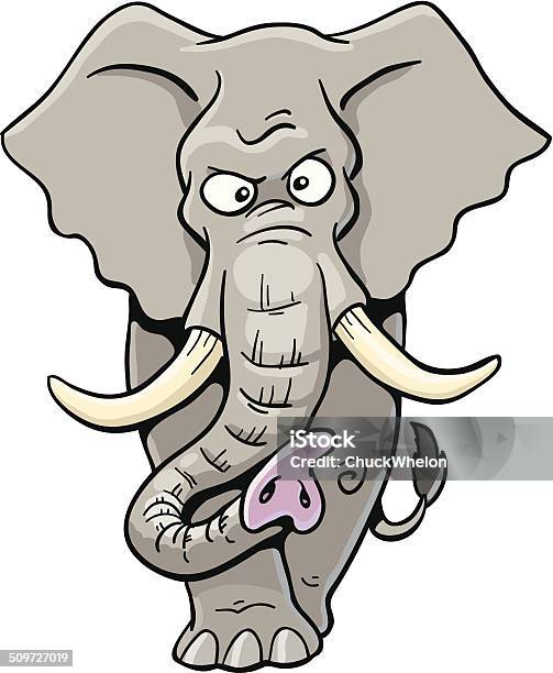 Cartoon Elephant Stock Illustration - Download Image Now - Anger, Animal,  Animal Trunk - iStock