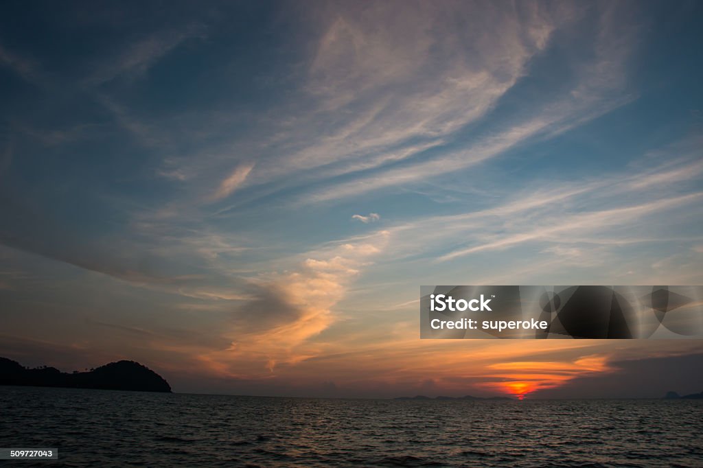 Sunset on andaman sea Beach Stock Photo