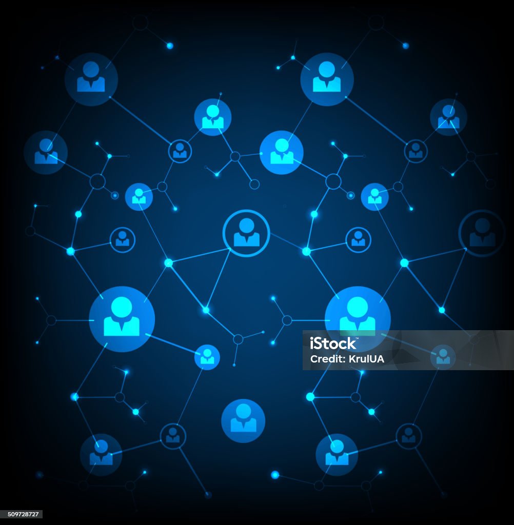 Network concept / Social media Circle stock vector