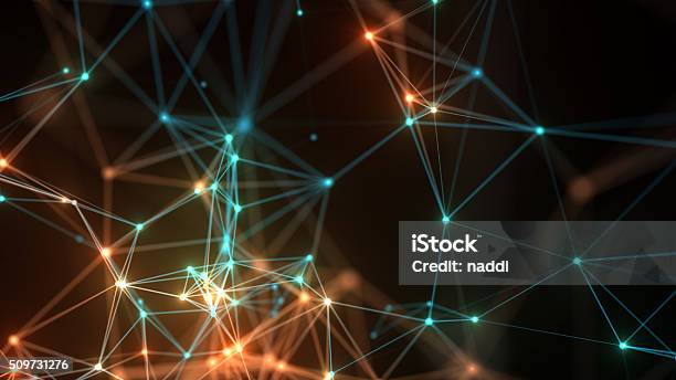 Abstract Network Connection Background Stock Photo - Download Image Now - Abstract, Connection, Teamwork