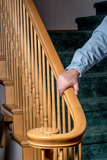 istock staris and handrail is used for stability 509734866