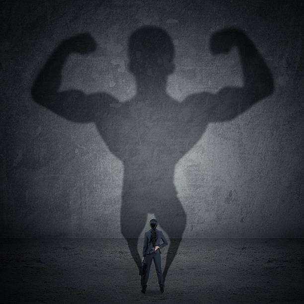 istock Businesswoman and strong shadow 509754099