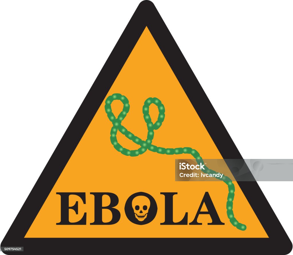 Ébola símbolo de alerta - arte vectorial de Abrir en abanico libre de derechos